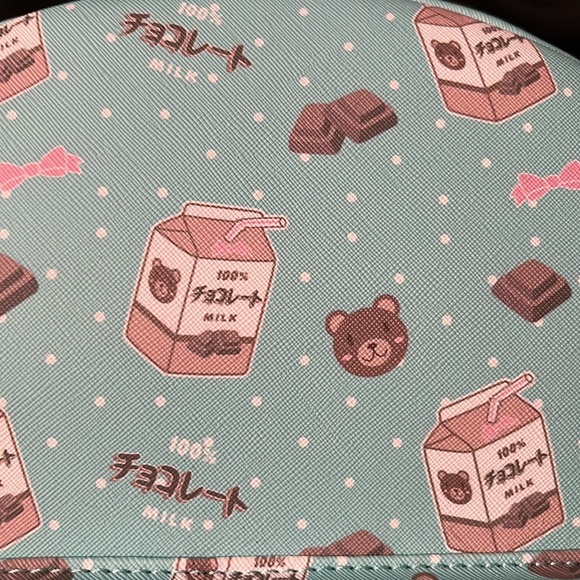 Teddy Bear Chocolate Milk Mini Backpack. 8” x 3 1/2 x 11” - Picture 9 of 10